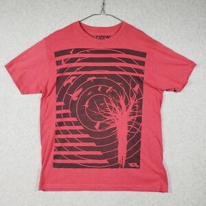 Tony‎ Hawk Graphic Tee Shirt Red Mens Large Tree of Life Birds Skater Skateboard